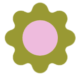 Kolorowy abstrakcyjny wzór koło z falistym brzegiem